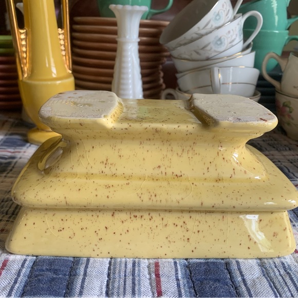 MCM Vintage Yellow Planter, Cottage Mod Tablescape Succulent - Picture 8 of 13